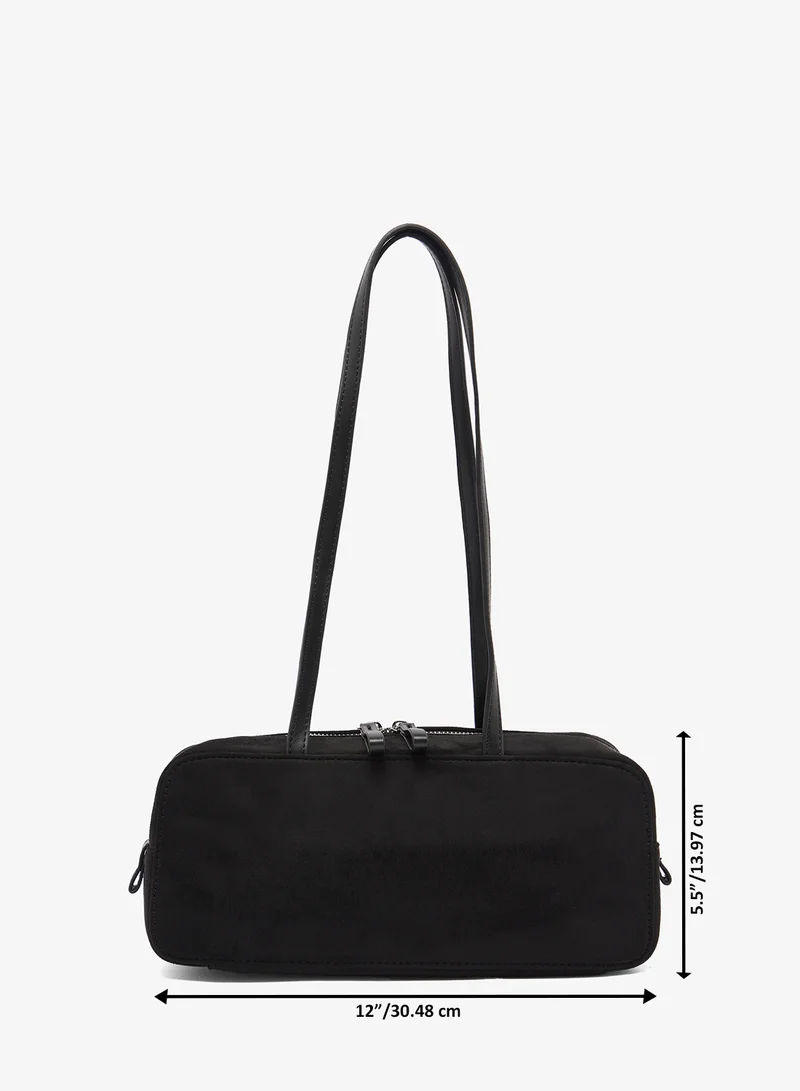 ELLA East-To-West Suede Shoulder Bag